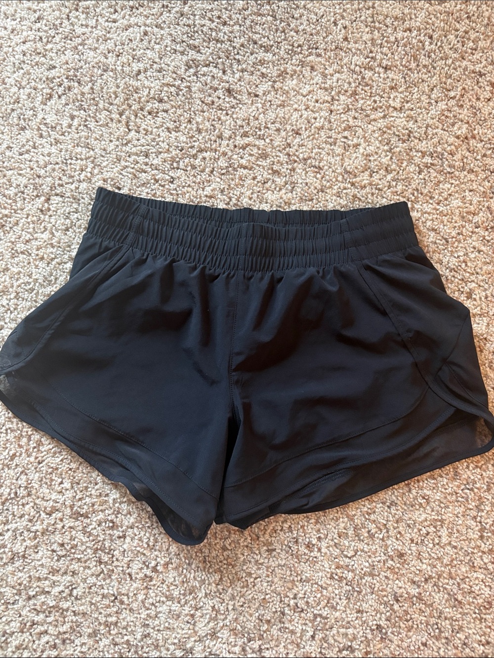 Athleta Women’s Black Athletic shorts with mesh rims